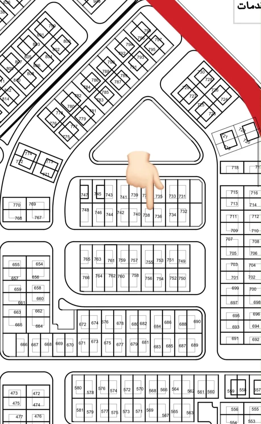 أرض سكنية للبيع في حي النرجس — مدينة السادات
